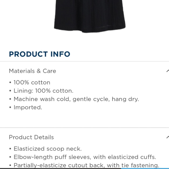 NWT Tan Waist Defined Puff Sleeves w/ Tie Back- Small - Picture 9 of 14